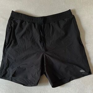 ALO Yoga Black Athletic Shorts Lightweight Performance